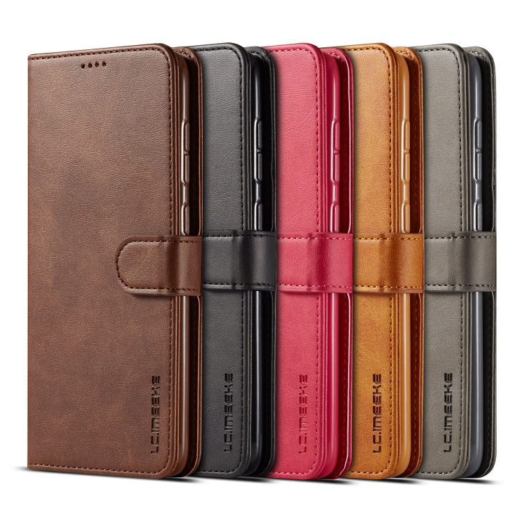 For Galaxy A50 LC.IMEEKE Calf Texture Horizontal Flip Leather Case, with Holder & Card Slots & Wallet