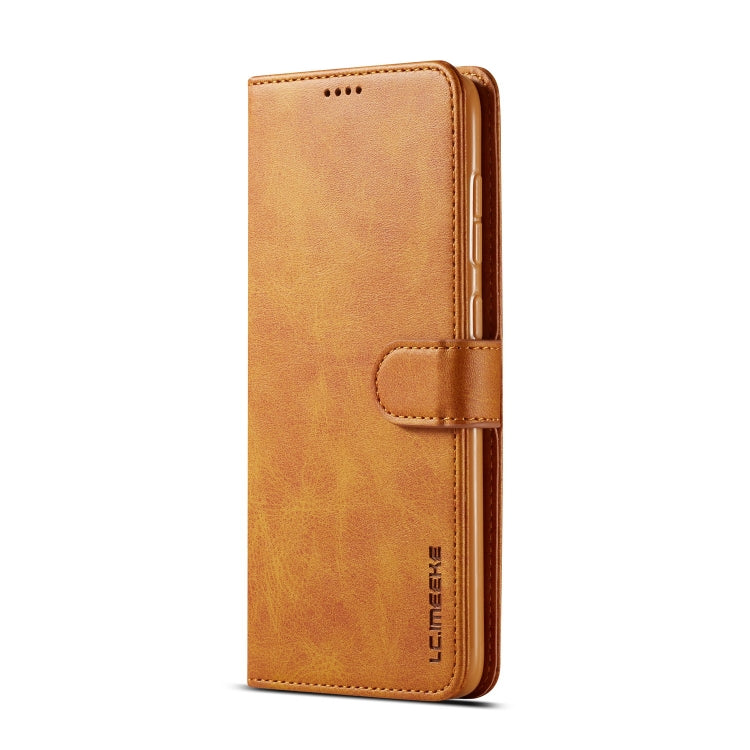 For Galaxy A50 LC.IMEEKE Calf Texture Horizontal Flip Leather Case, with Holder & Card Slots & Wallet