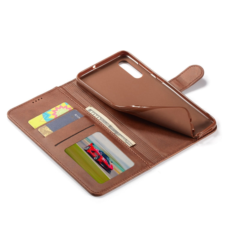 For Galaxy A50 LC.IMEEKE Calf Texture Horizontal Flip Leather Case, with Holder & Card Slots & Wallet