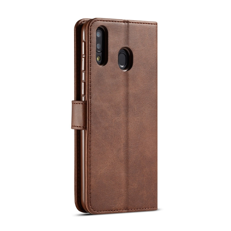 For Galaxy M20 LC.IMEEKE Calf Texture Horizontal Flip Leather Case, with Holder & Card Slots & Wallet