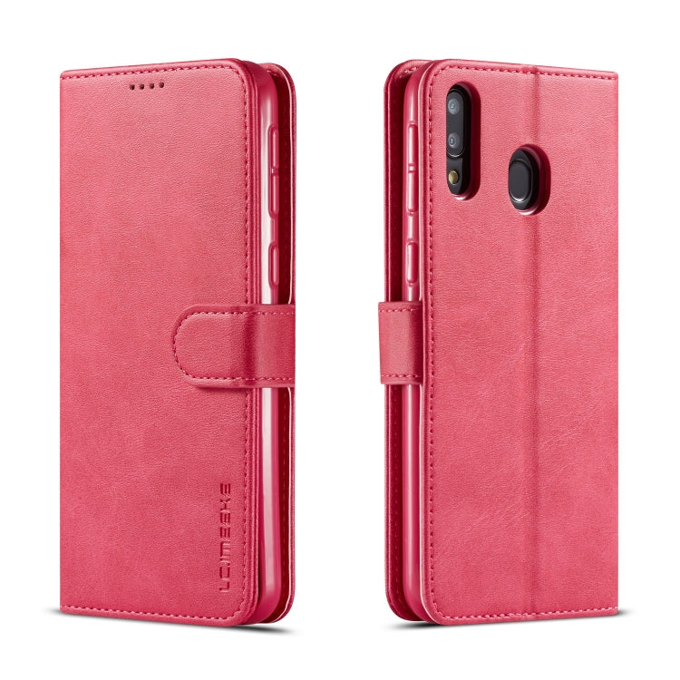 For Galaxy M20 LC.IMEEKE Calf Texture Horizontal Flip Leather Case, with Holder & Card Slots & Wallet