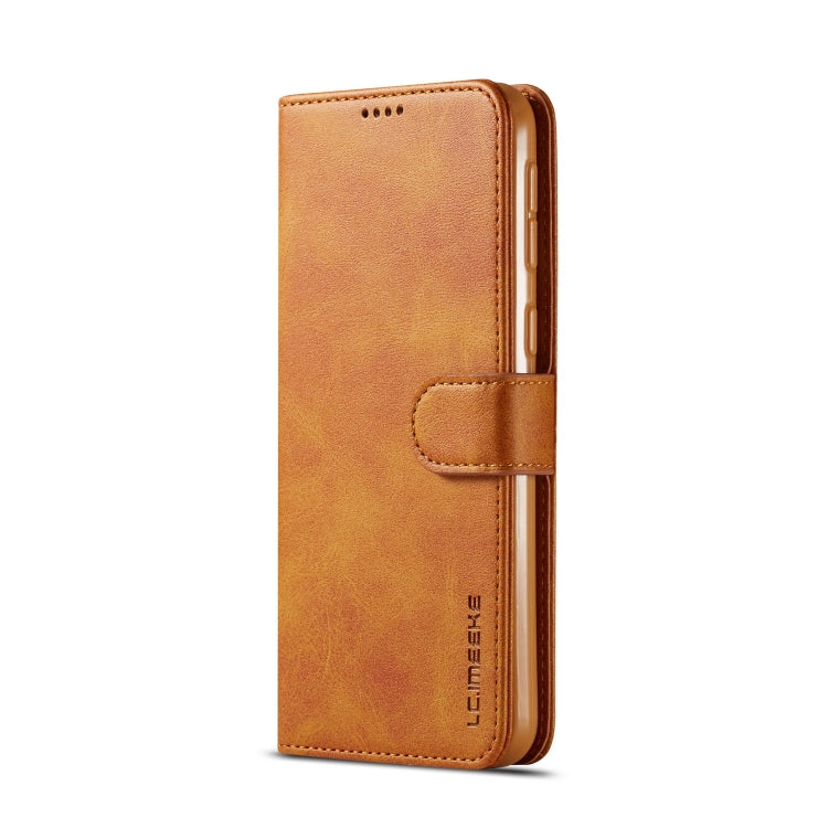 For Galaxy M20 LC.IMEEKE Calf Texture Horizontal Flip Leather Case, with Holder & Card Slots & Wallet