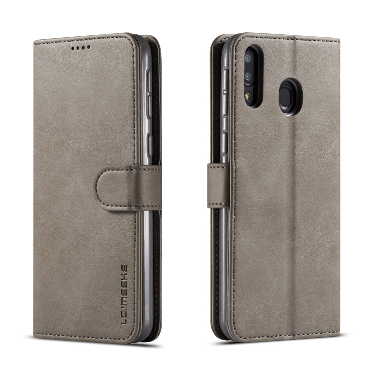 For Galaxy M20 LC.IMEEKE Calf Texture Horizontal Flip Leather Case, with Holder & Card Slots & Wallet