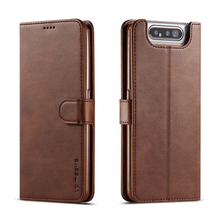 For Galaxy A80 / A90 LC.IMEEKE Calf Texture Horizontal Flip Leather Case, with Holder & Card Slots & Wallet
