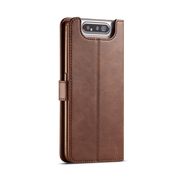 For Galaxy A80 / A90 LC.IMEEKE Calf Texture Horizontal Flip Leather Case, with Holder & Card Slots & Wallet