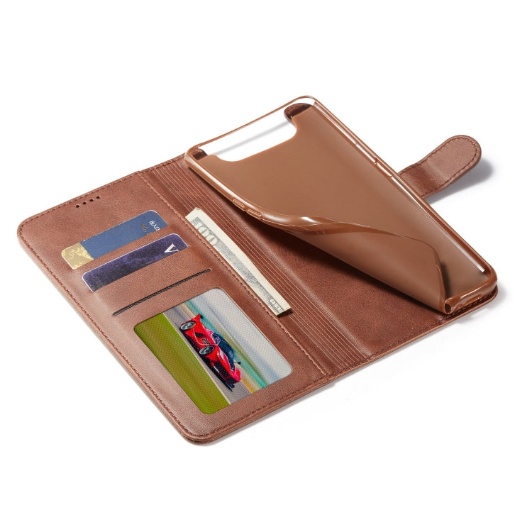 For Galaxy A80 / A90 LC.IMEEKE Calf Texture Horizontal Flip Leather Case, with Holder & Card Slots & Wallet
