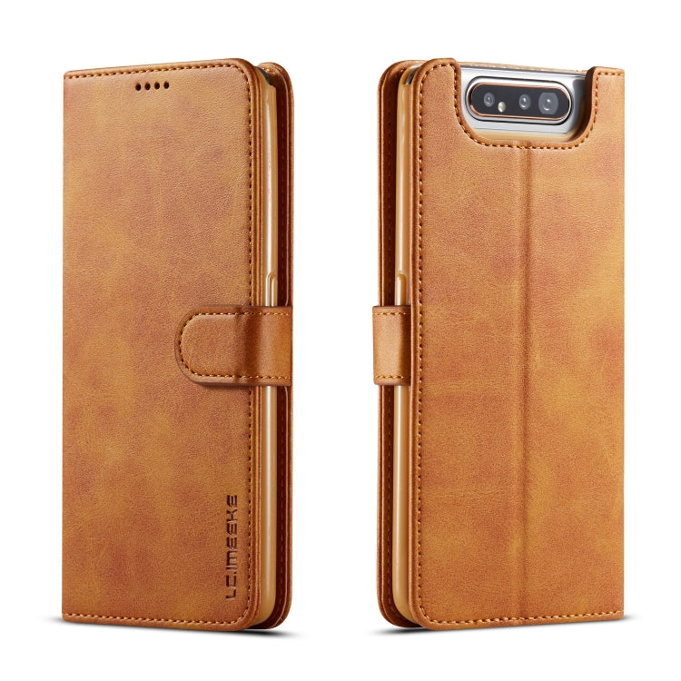 For Galaxy A80 / A90 LC.IMEEKE Calf Texture Horizontal Flip Leather Case, with Holder & Card Slots & Wallet