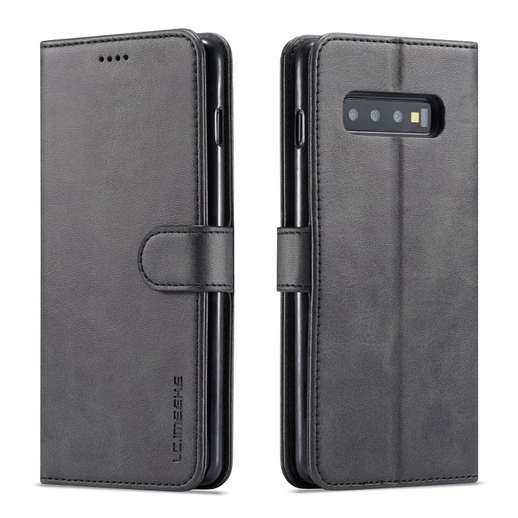 For Galaxy S10 LC.IMEEKE Calf Texture Horizontal Flip Leather Case, with Holder & Card Slots & Wallet