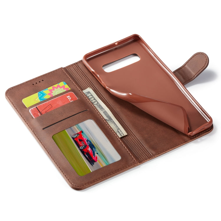 For Galaxy S10 LC.IMEEKE Calf Texture Horizontal Flip Leather Case, with Holder & Card Slots & Wallet