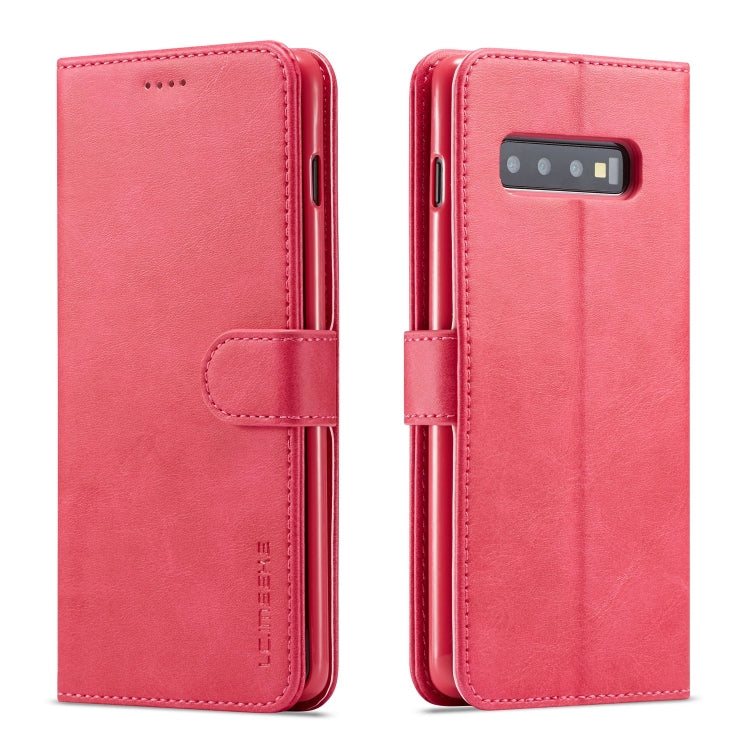 For Galaxy S10 LC.IMEEKE Calf Texture Horizontal Flip Leather Case, with Holder & Card Slots & Wallet