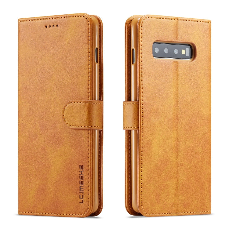 For Galaxy S10 LC.IMEEKE Calf Texture Horizontal Flip Leather Case, with Holder & Card Slots & Wallet