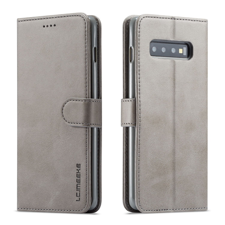 For Galaxy S10 LC.IMEEKE Calf Texture Horizontal Flip Leather Case, with Holder & Card Slots & Wallet