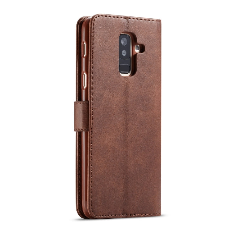 For Galaxy A6 Plus (2018) LC.IMEEKE Calf Texture Horizontal Flip Leather Case, with Holder & Card Slots & Wallet