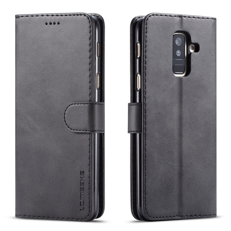 For Galaxy A6 Plus (2018) LC.IMEEKE Calf Texture Horizontal Flip Leather Case, with Holder & Card Slots & Wallet