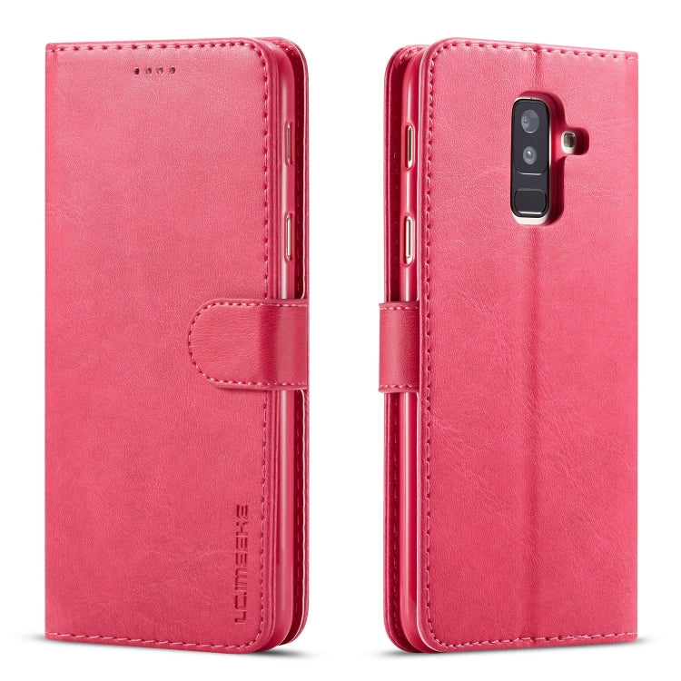 For Galaxy A6 Plus (2018) LC.IMEEKE Calf Texture Horizontal Flip Leather Case, with Holder & Card Slots & Wallet