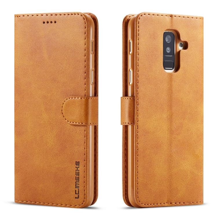 For Galaxy A6 Plus (2018) LC.IMEEKE Calf Texture Horizontal Flip Leather Case, with Holder & Card Slots & Wallet