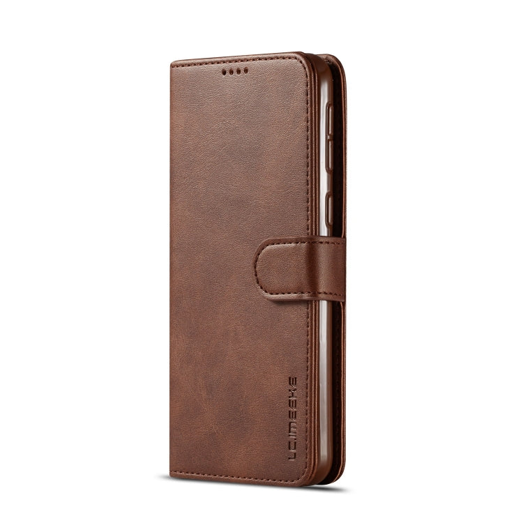 For Galaxy M30 LC.IMEEKE Calf Texture Horizontal Flip Leather Case, with Holder & Card Slots & Wallet