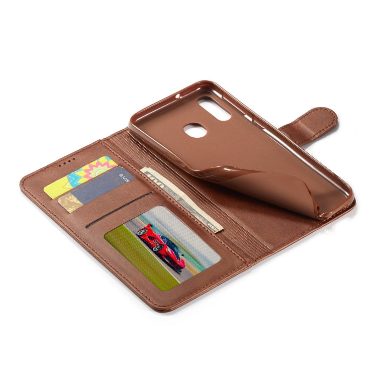 For Galaxy M30 LC.IMEEKE Calf Texture Horizontal Flip Leather Case, with Holder & Card Slots & Wallet