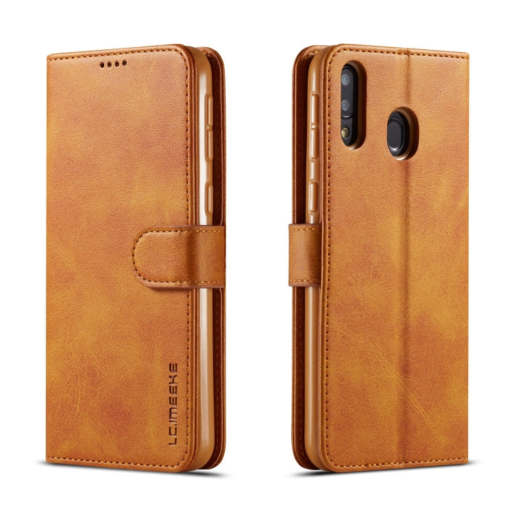 For Galaxy M30 LC.IMEEKE Calf Texture Horizontal Flip Leather Case, with Holder & Card Slots & Wallet