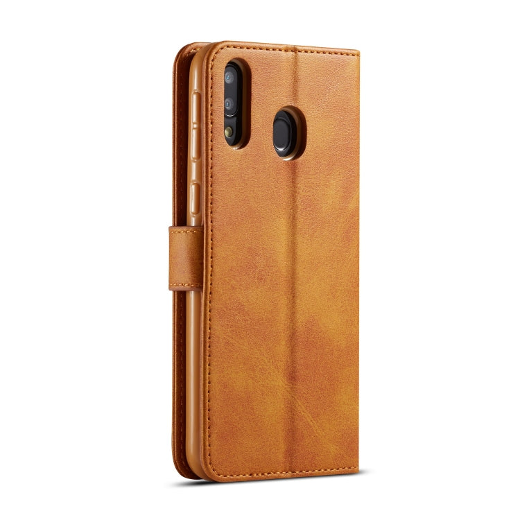 For Galaxy M30 LC.IMEEKE Calf Texture Horizontal Flip Leather Case, with Holder & Card Slots & Wallet