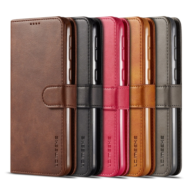 For Galaxy M30 LC.IMEEKE Calf Texture Horizontal Flip Leather Case, with Holder & Card Slots & Wallet