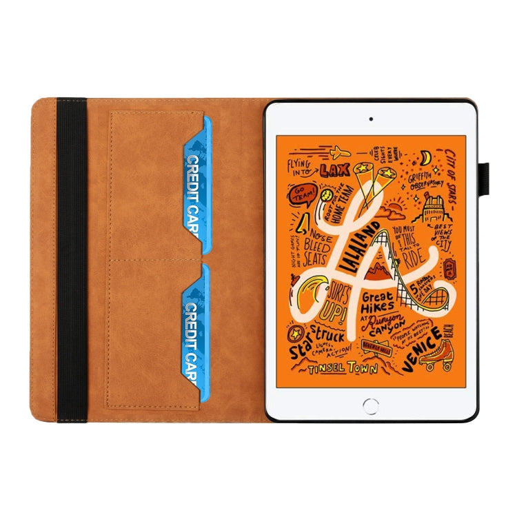 Rhombus Skin Feel Horizontal Flip Tablet Leather Case with Card Slots & Holder & Sleep / Wake-up Function For iPad mini (2019) / 4 / 3 / 2