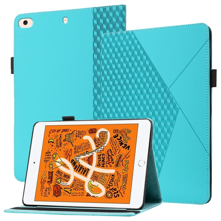 Rhombus Skin Feel Horizontal Flip Tablet Leather Case with Card Slots & Holder & Sleep / Wake-up Function For iPad mini (2019) / 4 / 3 / 2