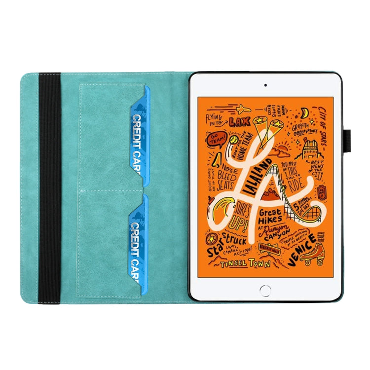 Rhombus Skin Feel Horizontal Flip Tablet Leather Case with Card Slots & Holder & Sleep / Wake-up Function For iPad mini (2019) / 4 / 3 / 2