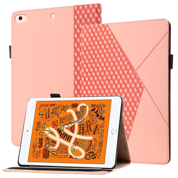 Rhombus Skin Feel Horizontal Flip Tablet Leather Case with Card Slots & Holder & Sleep / Wake-up Function For iPad mini (2019) / 4 / 3 / 2
