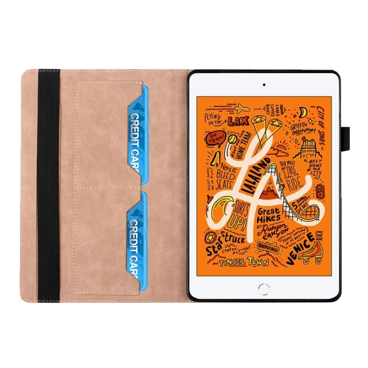 Rhombus Skin Feel Horizontal Flip Tablet Leather Case with Card Slots & Holder & Sleep / Wake-up Function For iPad mini (2019) / 4 / 3 / 2