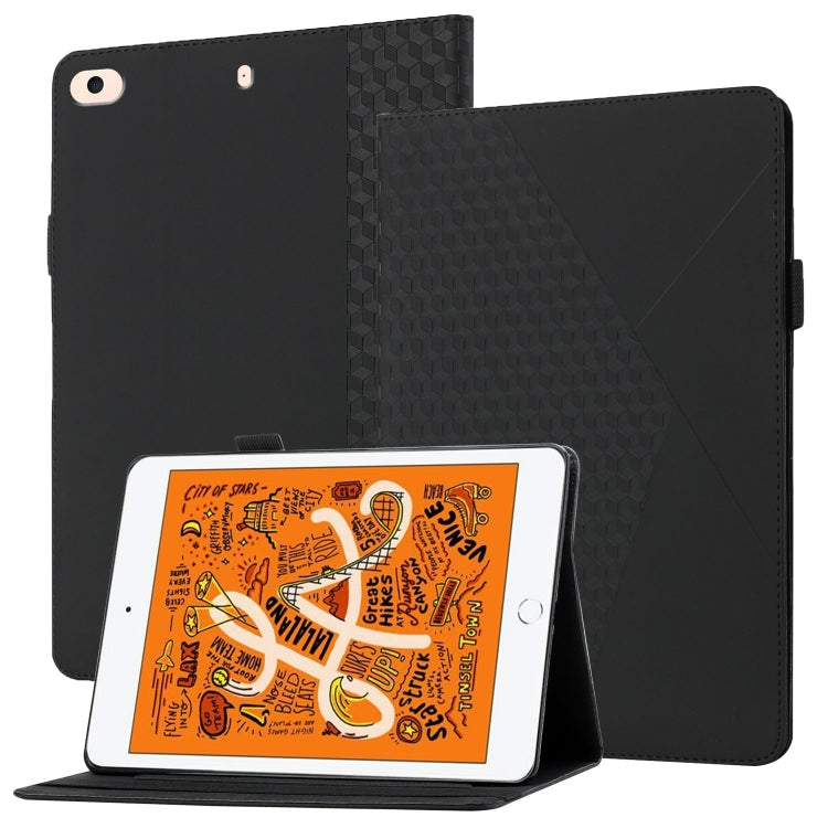 Rhombus Skin Feel Horizontal Flip Tablet Leather Case with Card Slots & Holder & Sleep / Wake-up Function For iPad mini (2019) / 4 / 3 / 2