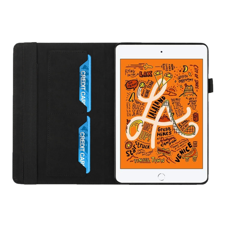 Rhombus Skin Feel Horizontal Flip Tablet Leather Case with Card Slots & Holder & Sleep / Wake-up Function For iPad mini (2019) / 4 / 3 / 2
