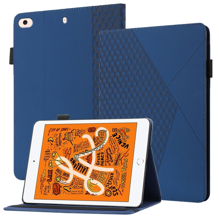 Rhombus Skin Feel Horizontal Flip Tablet Leather Case with Card Slots & Holder & Sleep / Wake-up Function For iPad mini (2019) / 4 / 3 / 2