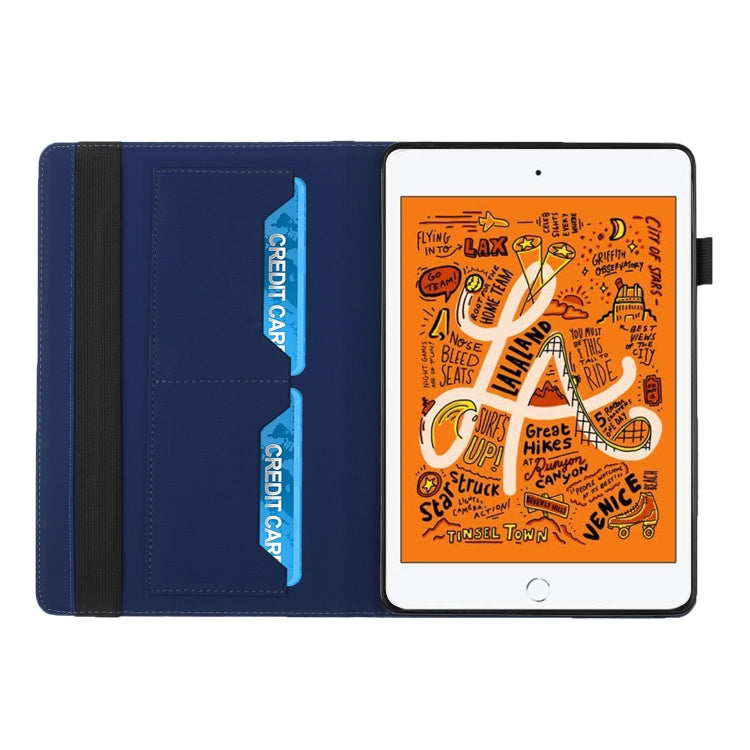 Rhombus Skin Feel Horizontal Flip Tablet Leather Case with Card Slots & Holder & Sleep / Wake-up Function For iPad mini (2019) / 4 / 3 / 2