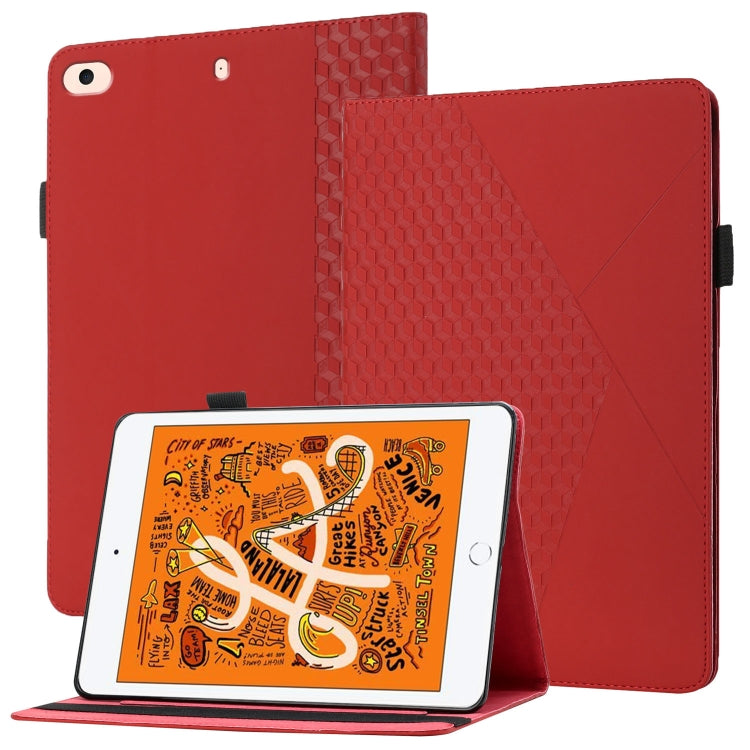 Rhombus Skin Feel Horizontal Flip Tablet Leather Case with Card Slots & Holder & Sleep / Wake-up Function For iPad mini (2019) / 4 / 3 / 2