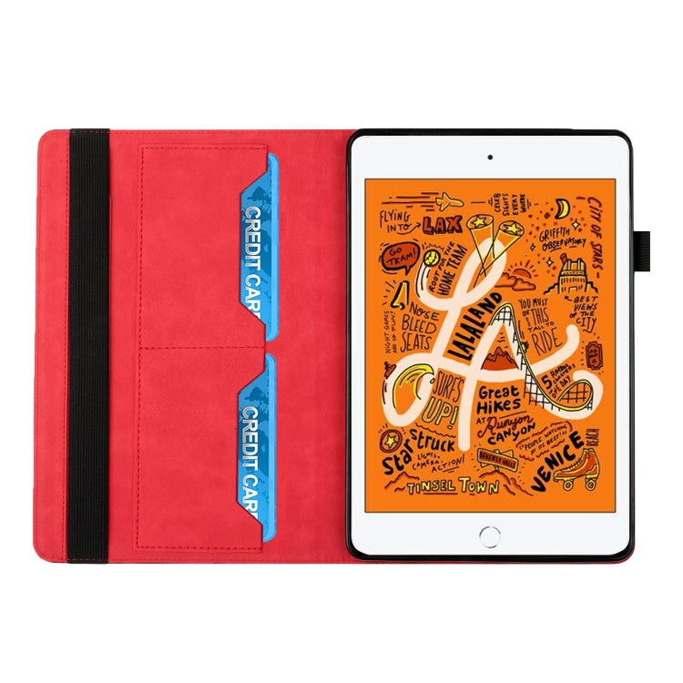 Rhombus Skin Feel Horizontal Flip Tablet Leather Case with Card Slots & Holder & Sleep / Wake-up Function For iPad mini (2019) / 4 / 3 / 2
