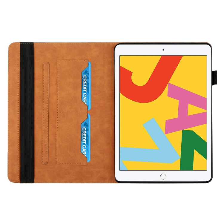 Rhombus Skin Feel Horizontal Flip Tablet Leather Case with Card Slots & Holder & Sleep / Wake-up Function For iPad 10.2 2021 / 2020 / 2019 / Pro 10.5 2019 / 2017