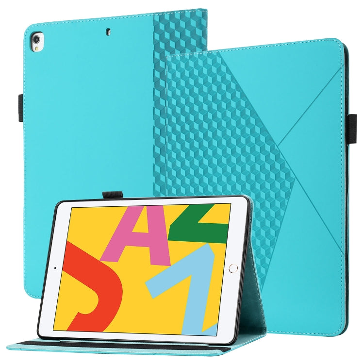 Rhombus Skin Feel Horizontal Flip Tablet Leather Case with Card Slots & Holder & Sleep / Wake-up Function For iPad 10.2 2021 / 2020 / 2019 / Pro 10.5 2019 / 2017