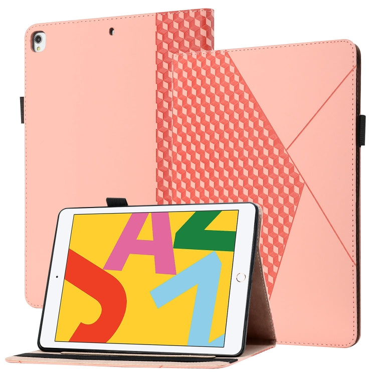 Rhombus Skin Feel Horizontal Flip Tablet Leather Case with Card Slots & Holder & Sleep / Wake-up Function For iPad 10.2 2021 / 2020 / 2019 / Pro 10.5 2019 / 2017