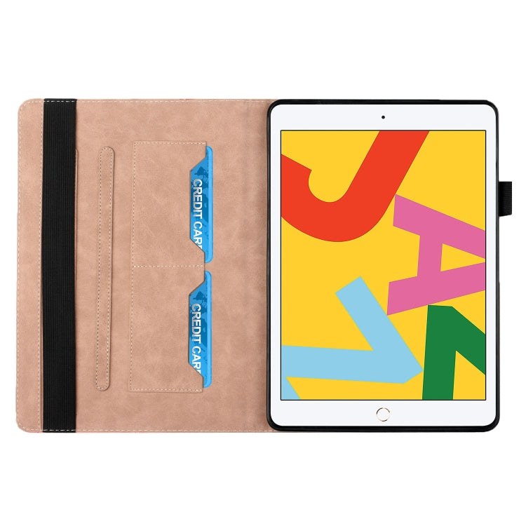 Rhombus Skin Feel Horizontal Flip Tablet Leather Case with Card Slots & Holder & Sleep / Wake-up Function For iPad 10.2 2021 / 2020 / 2019 / Pro 10.5 2019 / 2017