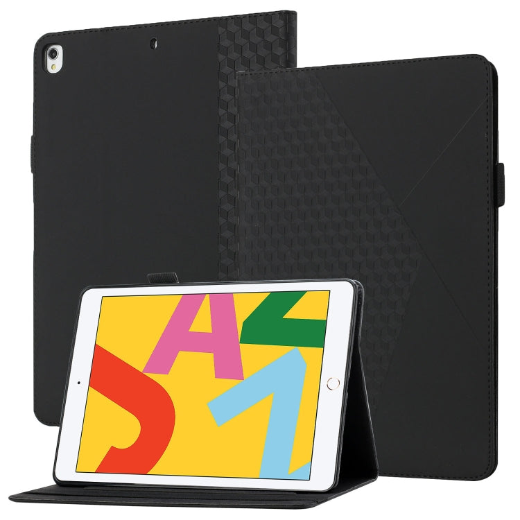 Rhombus Skin Feel Horizontal Flip Tablet Leather Case with Card Slots & Holder & Sleep / Wake-up Function For iPad 10.2 2021 / 2020 / 2019 / Pro 10.5 2019 / 2017