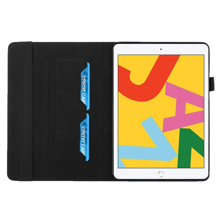 Rhombus Skin Feel Horizontal Flip Tablet Leather Case with Card Slots & Holder & Sleep / Wake-up Function For iPad 10.2 2021 / 2020 / 2019 / Pro 10.5 2019 / 2017
