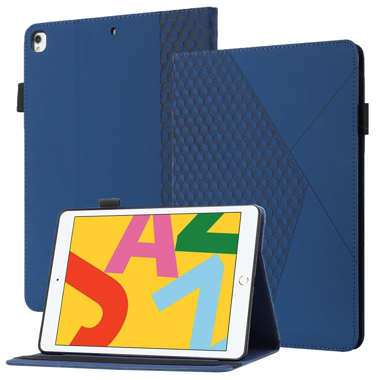 Rhombus Skin Feel Horizontal Flip Tablet Leather Case with Card Slots & Holder & Sleep / Wake-up Function For iPad 10.2 2021 / 2020 / 2019 / Pro 10.5 2019 / 2017