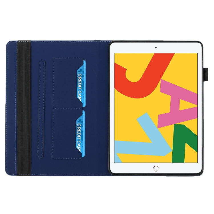Rhombus Skin Feel Horizontal Flip Tablet Leather Case with Card Slots & Holder & Sleep / Wake-up Function For iPad 10.2 2021 / 2020 / 2019 / Pro 10.5 2019 / 2017