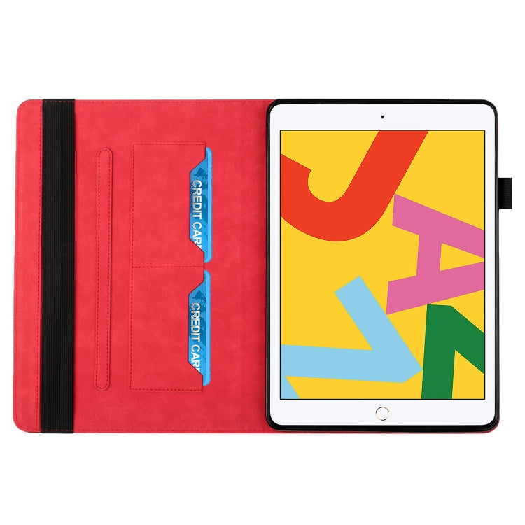 Rhombus Skin Feel Horizontal Flip Tablet Leather Case with Card Slots & Holder & Sleep / Wake-up Function For iPad 10.2 2021 / 2020 / 2019 / Pro 10.5 2019 / 2017