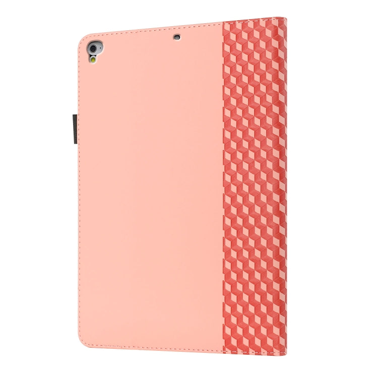 Rhombus Skin Feel Horizontal Flip Tablet Leather Case with Card Slots & Holder & Sleep / Wake-up Function For iPad 9.7 2018 / 2017