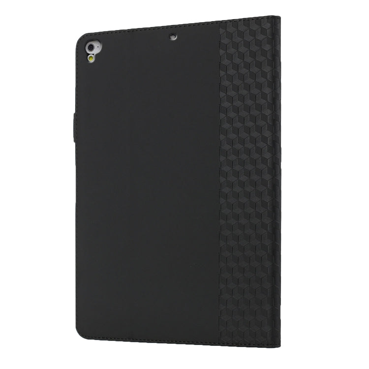 Rhombus Skin Feel Horizontal Flip Tablet Leather Case with Card Slots & Holder & Sleep / Wake-up Function For iPad 9.7 2018 / 2017