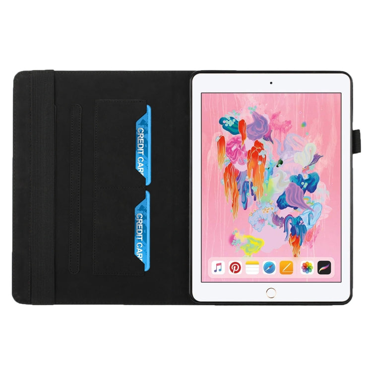 Rhombus Skin Feel Horizontal Flip Tablet Leather Case with Card Slots & Holder & Sleep / Wake-up Function For iPad 9.7 2018 / 2017