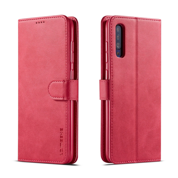 For Galaxy A70 LC.IMEEKE Calf Texture Horizontal Flip Leather Case, with Holder & Card Slots & Wallet