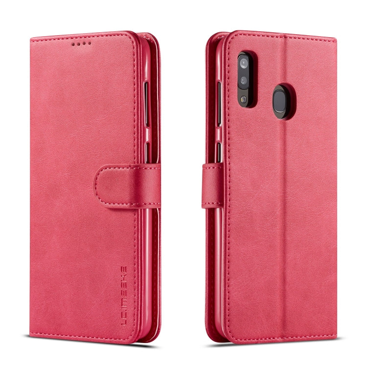 For Galaxy A40 LC.IMEEKE Calf Texture Horizontal Flip Leather Case, with Holder & Card Slots & Wallet